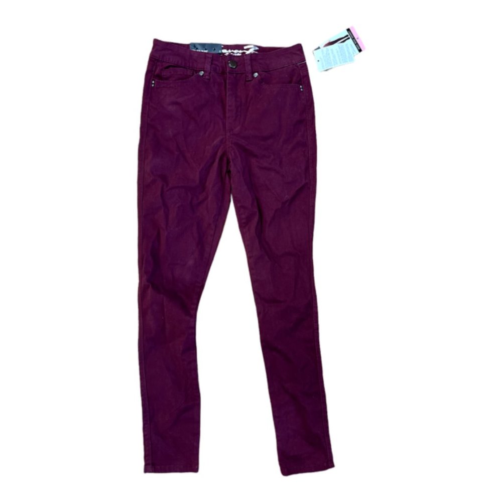 NWT Seven7 Wine Ultra Stretch High Rise Skinny Sz 6